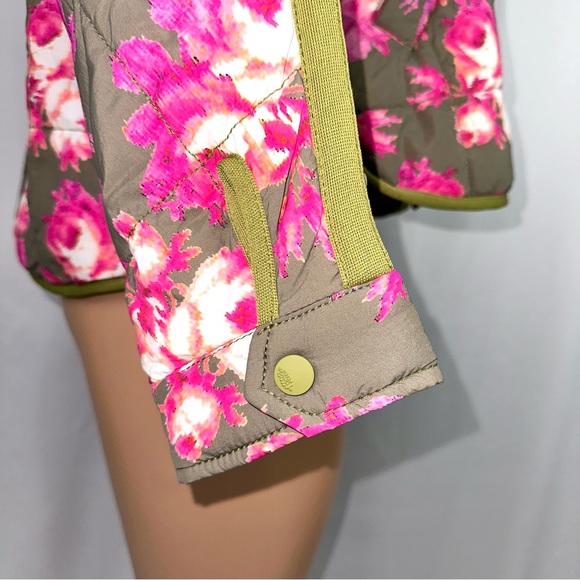 Free People FP Movement Printed Pippa Packable Puffer Jacket Sz S Pink Rose NWT - Picture 6 of 16